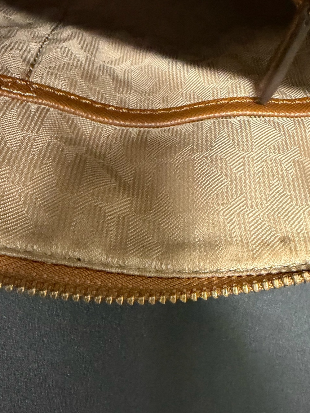 Michael Kors Brown Saffiano Leather Satchel Crossbody Bag - Picture 8 of 9